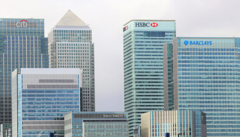 Exterior of financial institutions